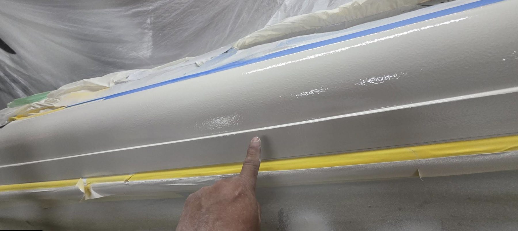 After: hull and rub-rail refinished