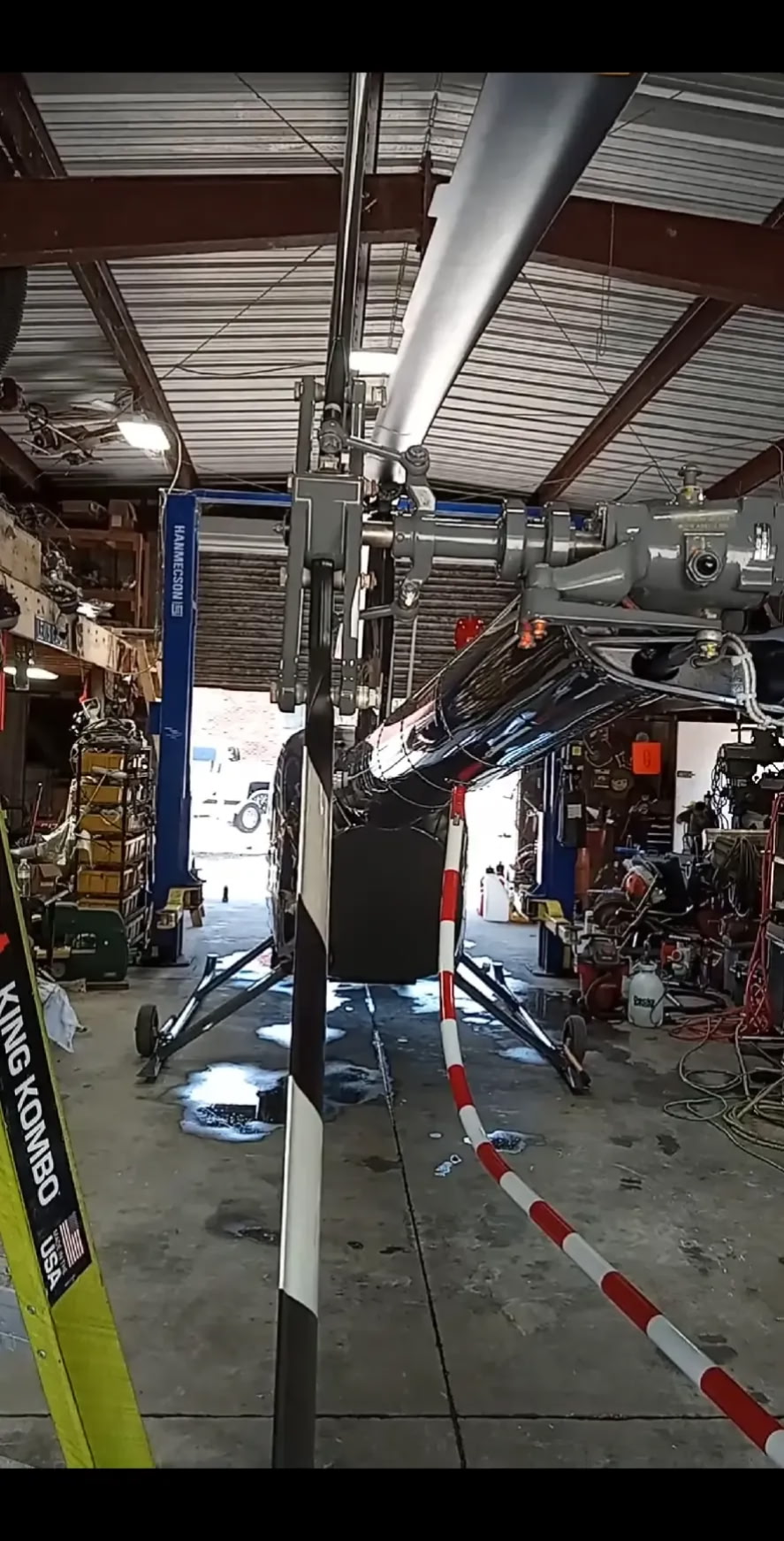 Ceramic coating application on a helicopter
