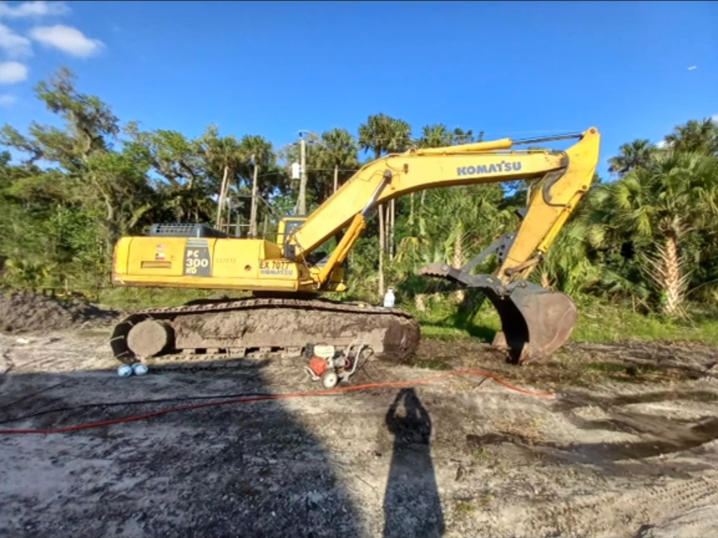 Heavy equipment component before restoration