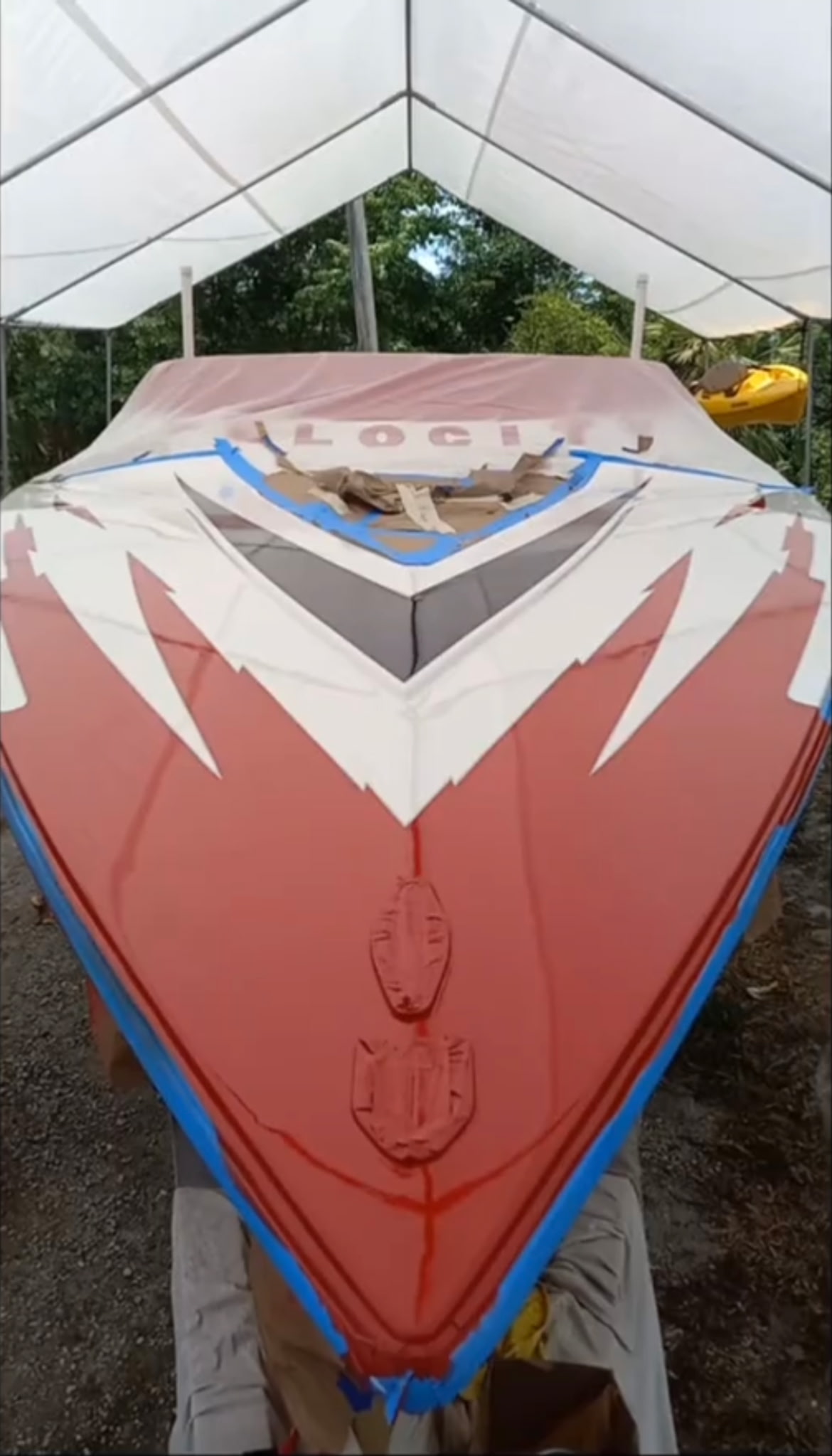 After: Velocity 29 custom paint job completed